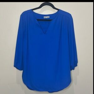 Pleione size large royal blue blouse